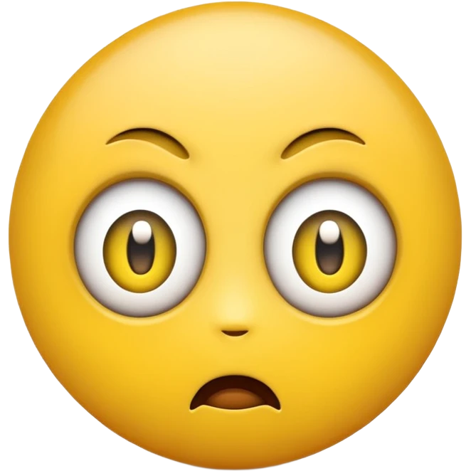 Wide eyes / Shadow to represent fear. make it a yellow emoji emoji