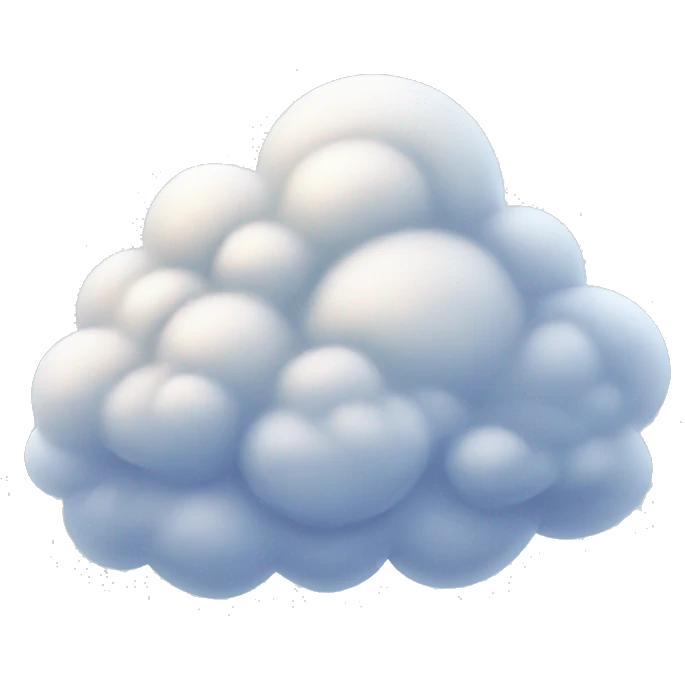 Cozy winter clouds emoji