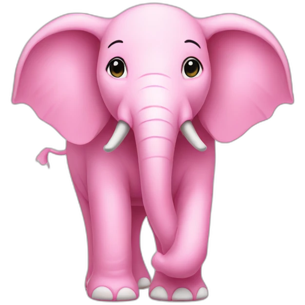 Pink elephant emoji