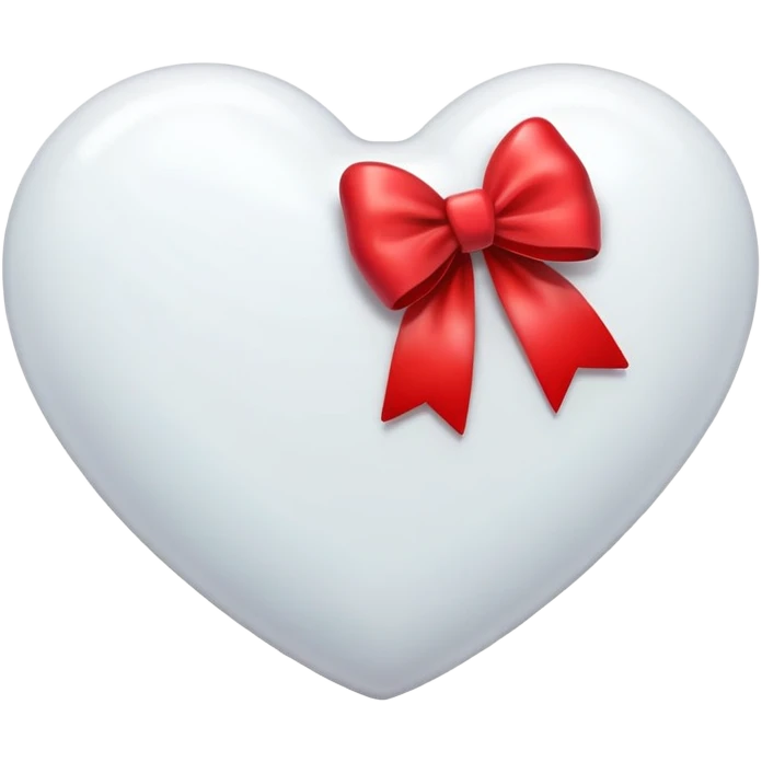 white heart with bow  emoji