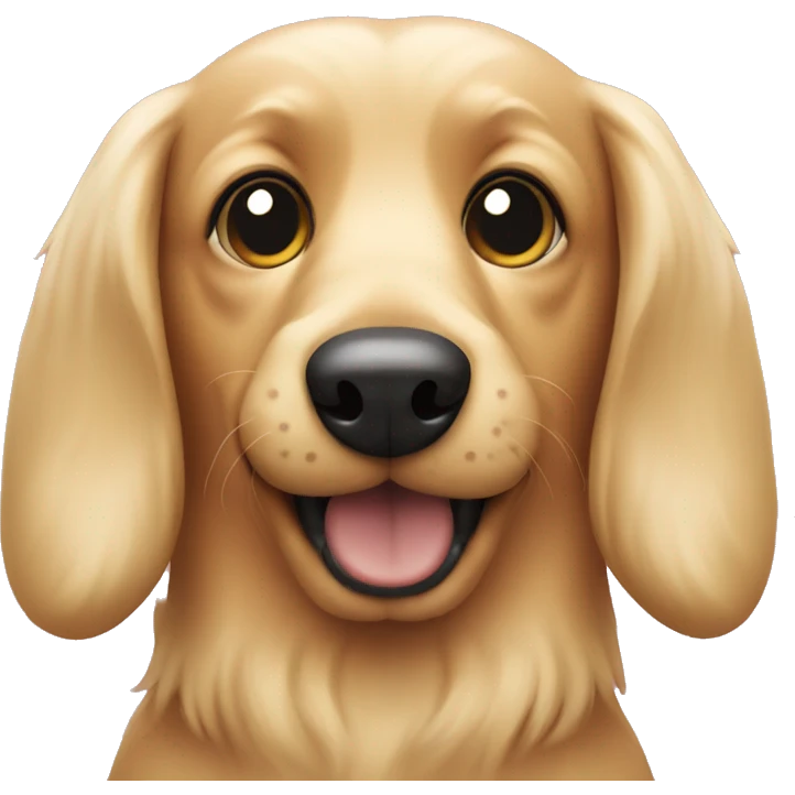 Fluffy blonde sausage dog  emoji