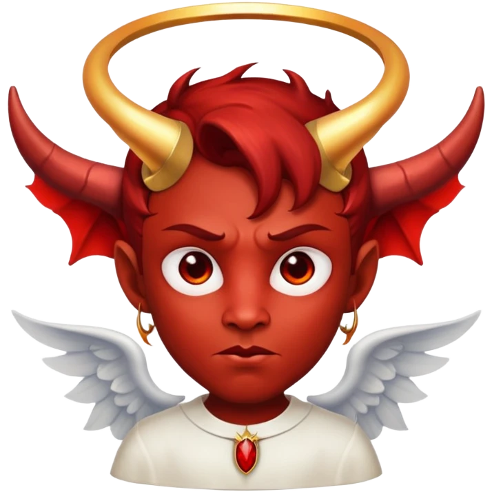 devil with angel halo emoji