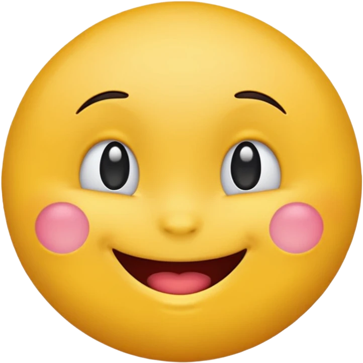 Emoji, yellow round teasing smile emoji