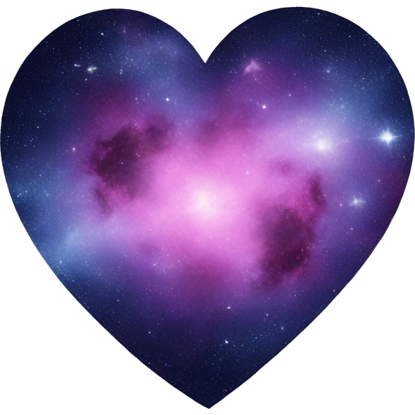 Heart with galaxy in it emoji