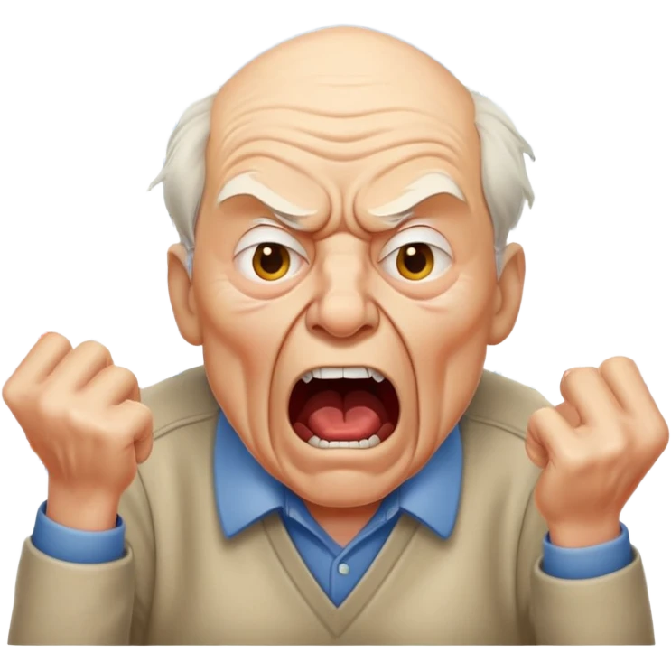 I want to generate an emoji of an old man yelling to Microsoft calendar emoji