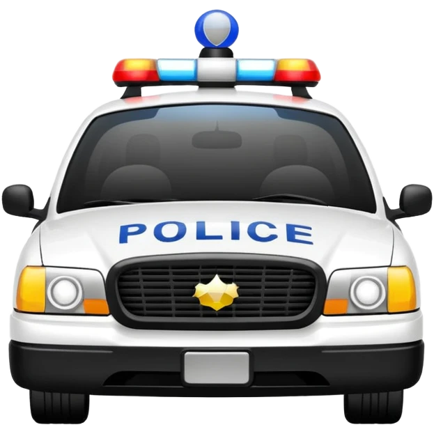 police voiture noir blanc face emoji