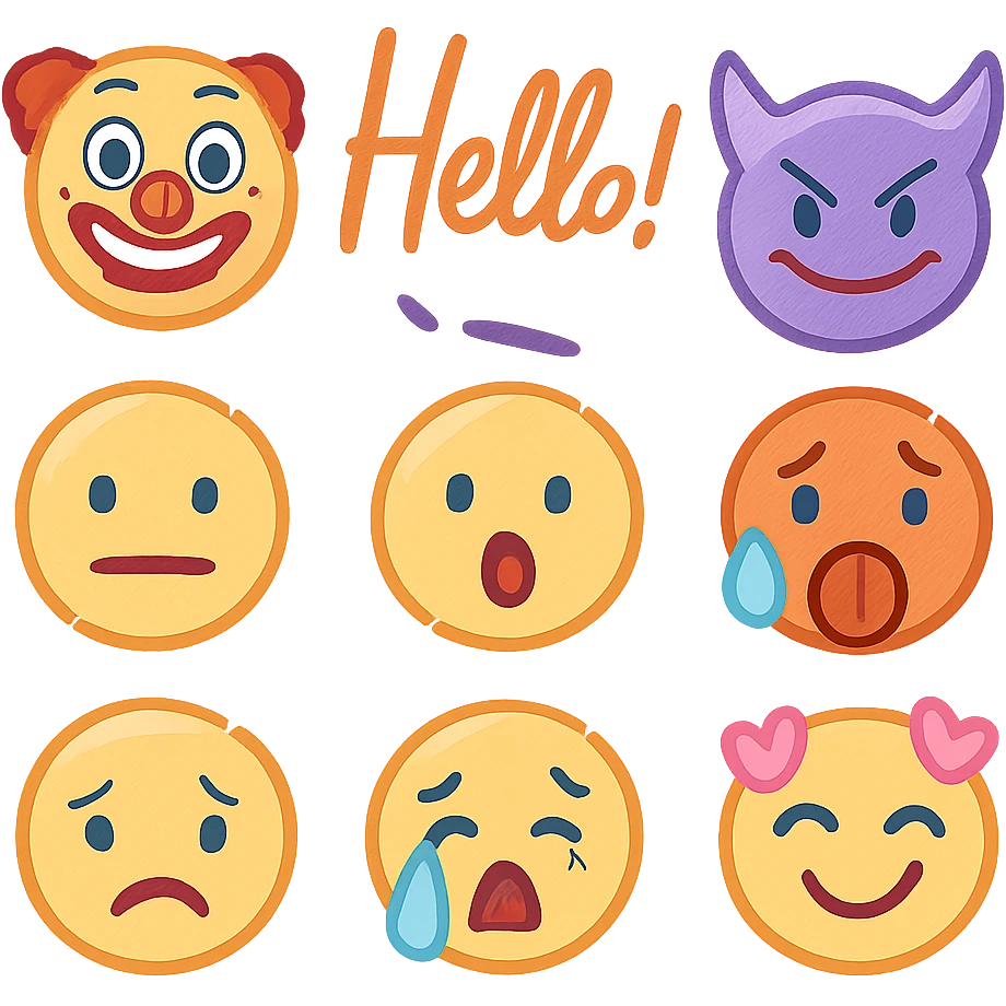 Saying hello emoji