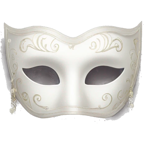 White Masquerade mask emoji