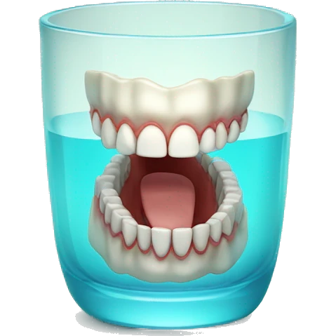 dentures in glass emoji
