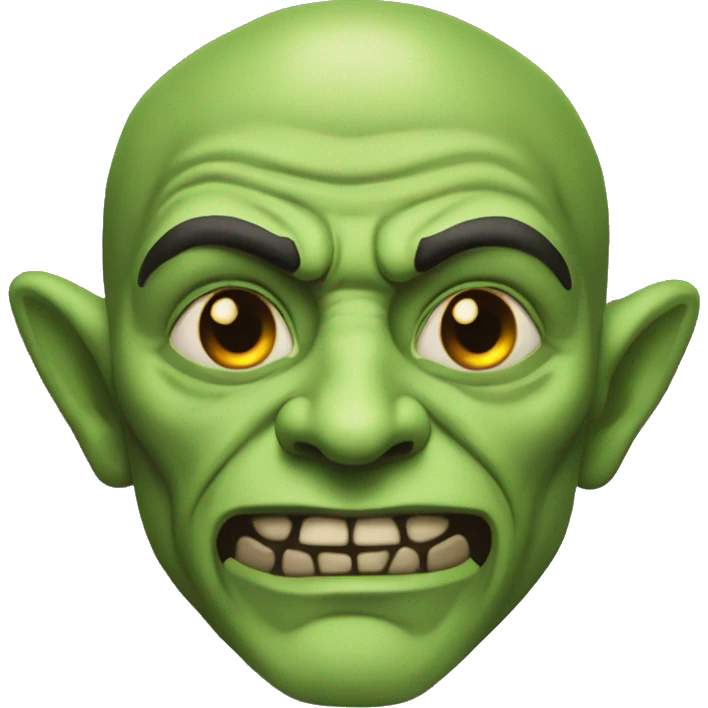 half-orc male wizard necromancer pumpkin emoji