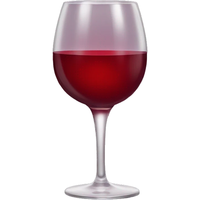 Emoji red glass of wine  emoji