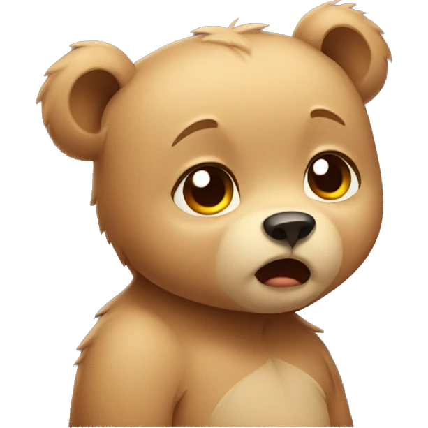 crying bear cub emoji