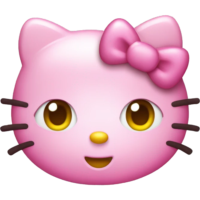 Pink hello kitty face  emoji