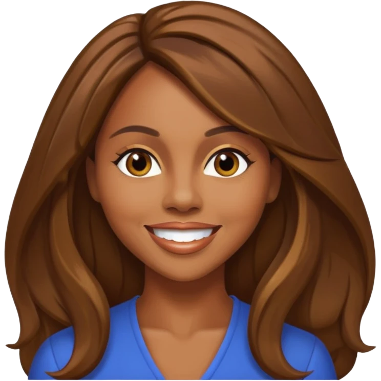 Deborah Cox with long brown hair emoji