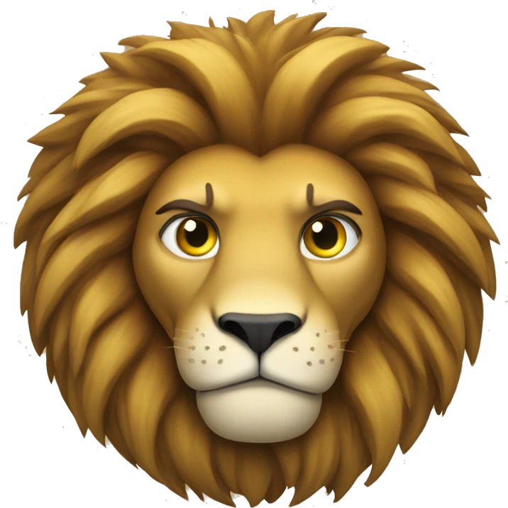 spying lion emoji