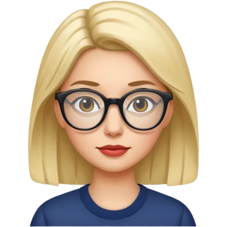 👩 with specs emoji