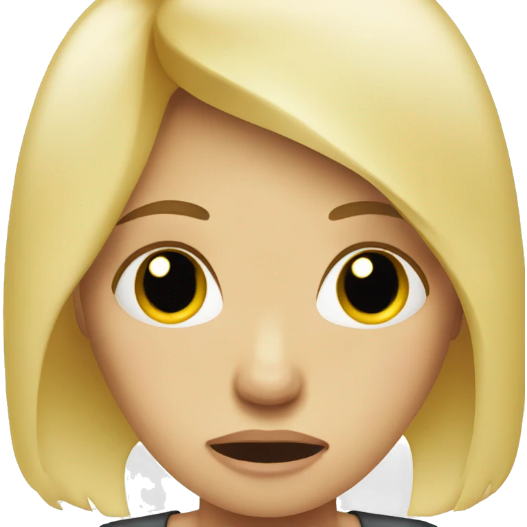 Crying blonde girl emoji