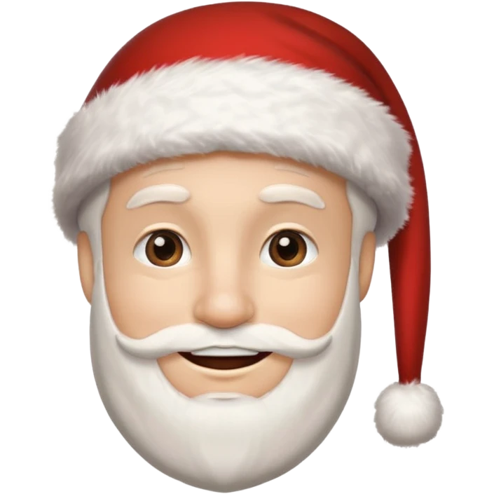 A man smile wearing santa claus hat emoji