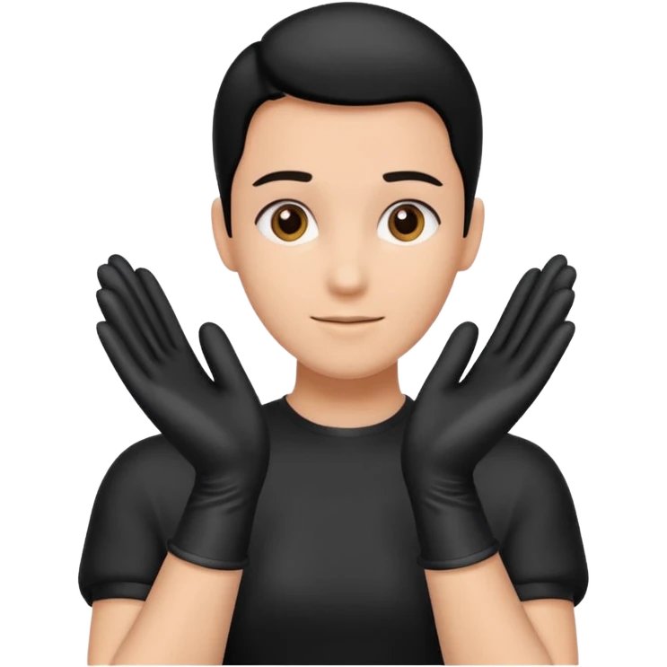 Black rubber gloves  emoji