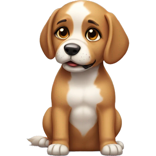 Cute dog apologizing emoji
