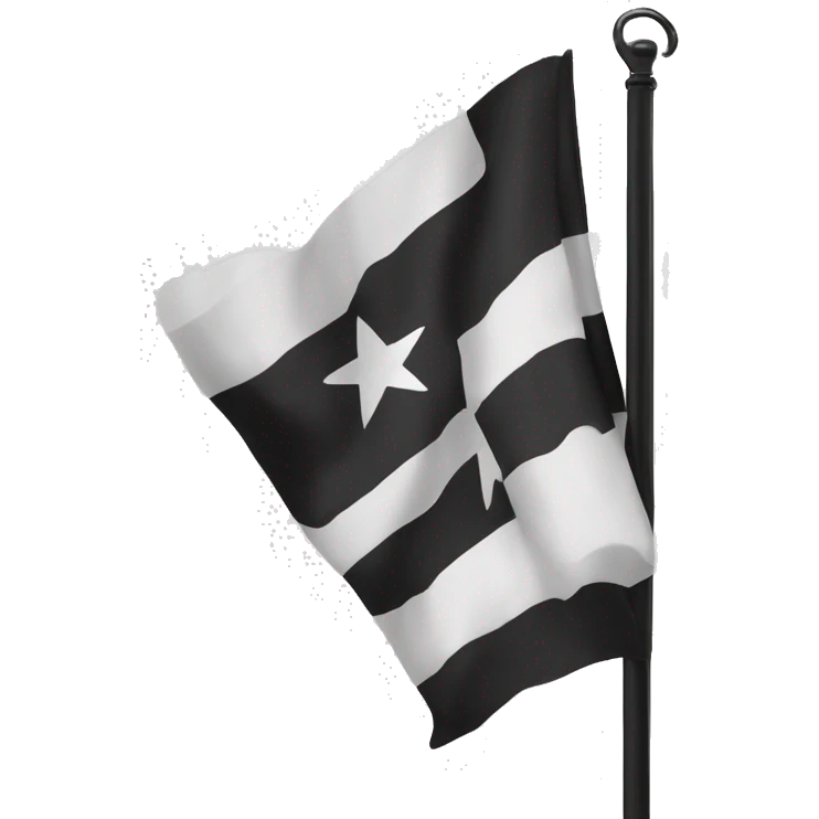Drapeau des état unis noir et blanc emoji