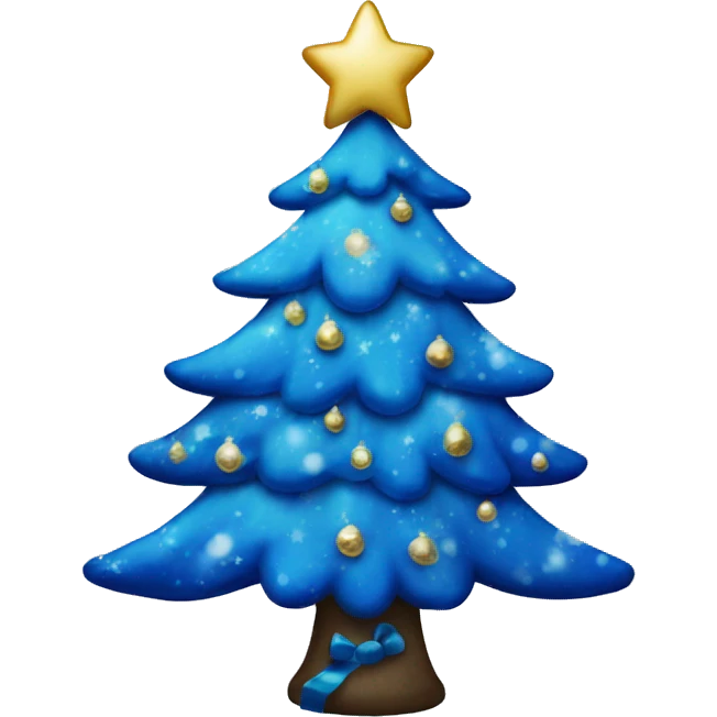 blue christmas tree emoji
