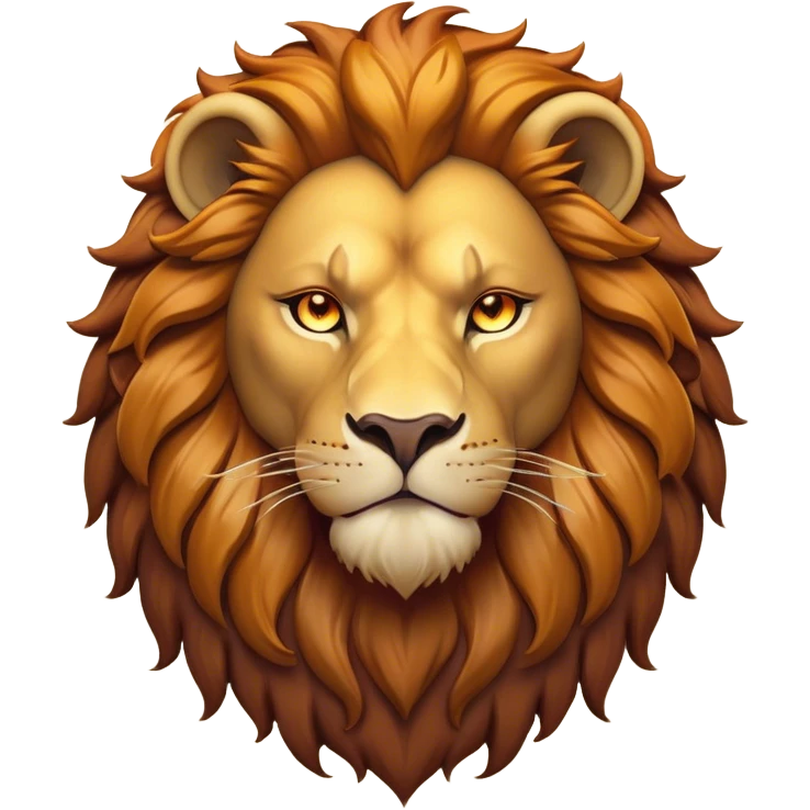 Cinematic Noble Lion Portrait Emoji, Poised and regal, with a powerful, muscular build and a majestic, tawny mane, deep-set soulful amber eyes, Simplified yet sharp and sophisticated features, highly detailed, glowing with a warm, dignified glow, high shine, intelligent and fierce, stylized with an air of wild majesty, focused and attentive, soft glowing outline, capturing the essence of a watchful and confident king, so majestic it feels as though it could roar out of the screen with effortless authority! emoji