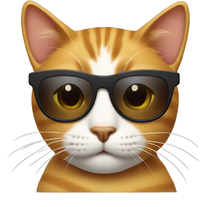 Cat with sunglasses on head emoji