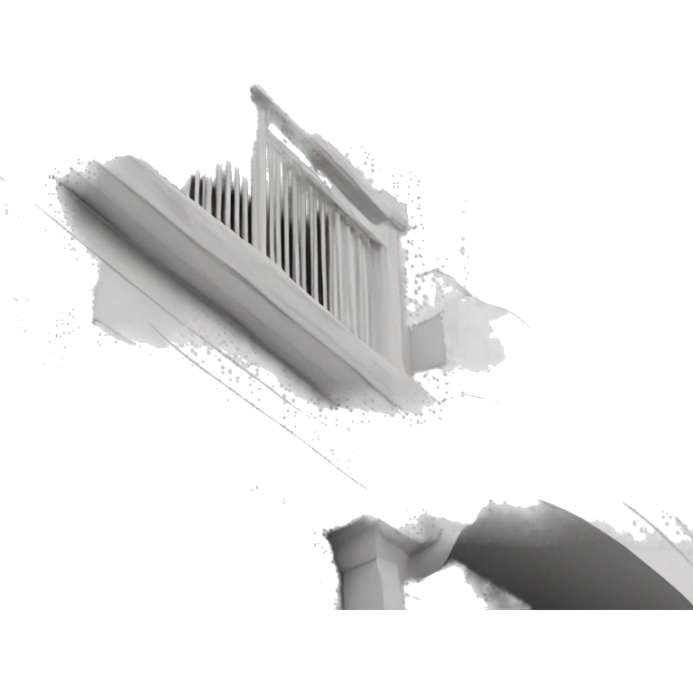 create an emoji in black and white representing a veranda(Balcony). Make it plain and simple without much detail. Try and add glass in as is fence emoji