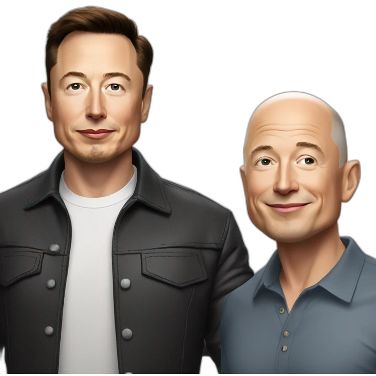 elon musk et jeff bezos emoji