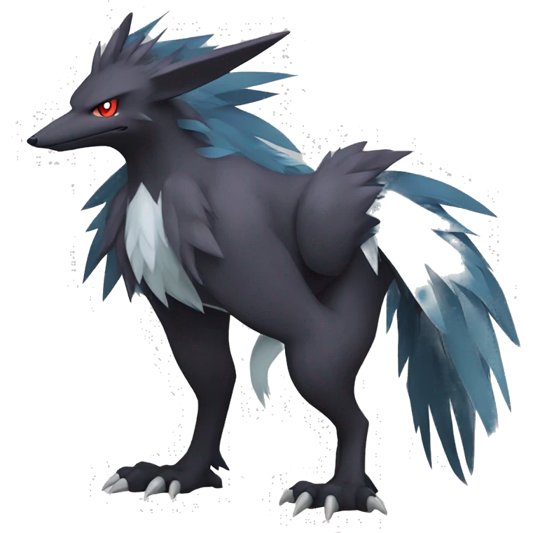 Nargacuga-Silvally-Zoroark-Zorua full body emoji