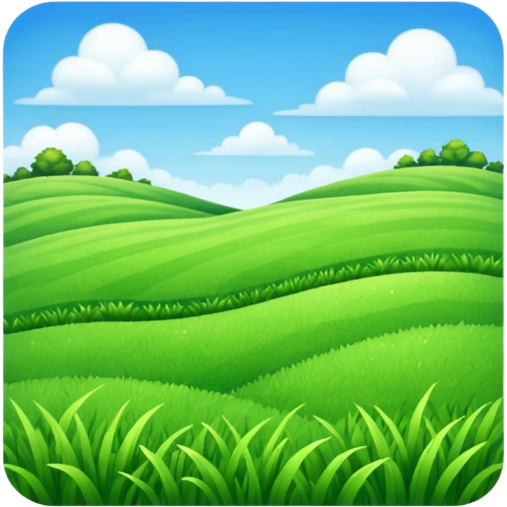 Grass field and blue sky realistically  emoji
