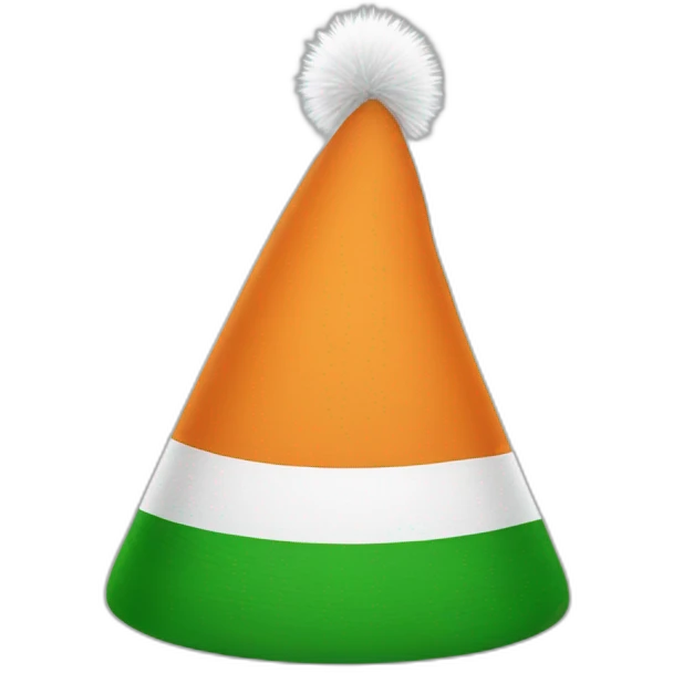 india flag with cristmas hat emoji
