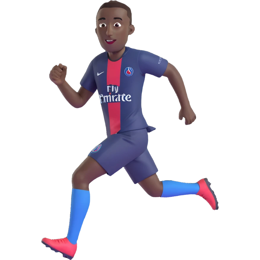 Blaise Matuidi in PSG jersey running happy face emoji