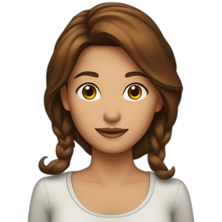 brownhaired woman emoji