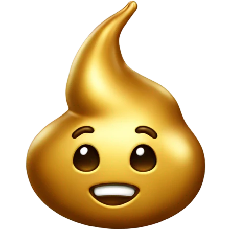 Gold poop emoji