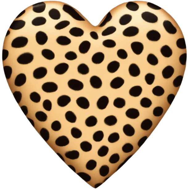 Leopard print heart emoji