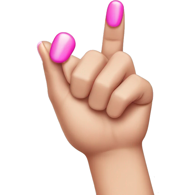 Thumbs down with pink nails  emoji
