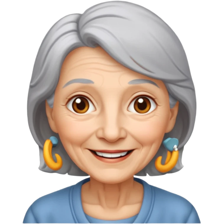 The kind and amiable grandmother in Grimm's fairy tales emoji