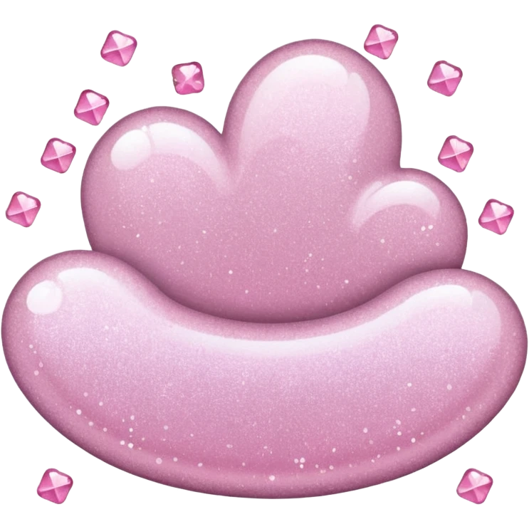 glitter flor rosa claro emoji