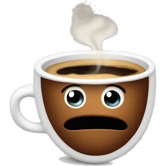 A cup of coffee drunk emoji