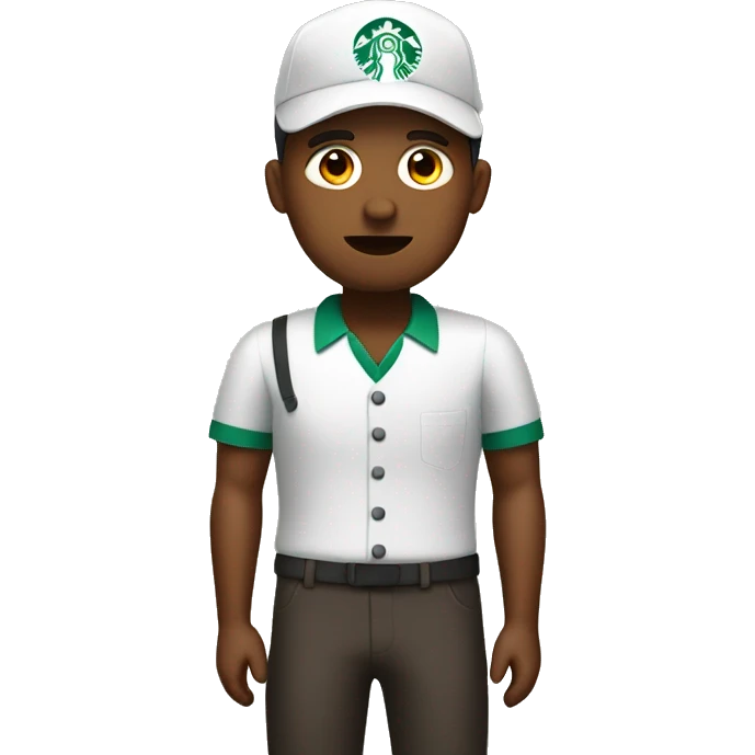 Starbucks worker stressed emoji
