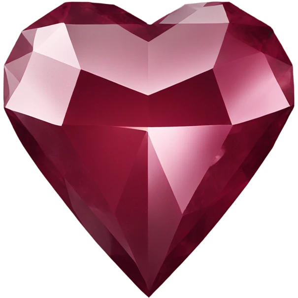 Burgundy heart-shaped diamond emoji