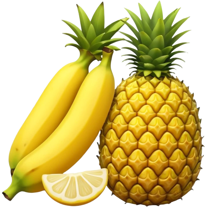 Lemon, Banana, Pineapple Fruit emoji