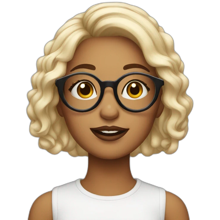 girl-with-round-glasses-and-makeup emoji