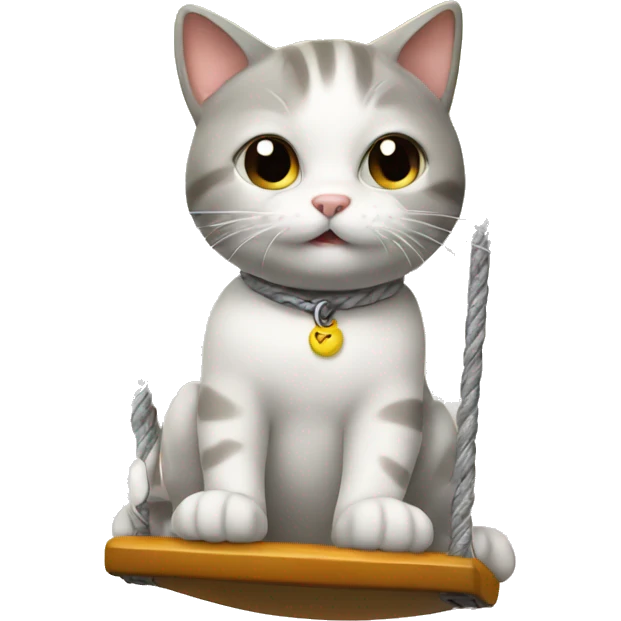 Cat on swing emoji