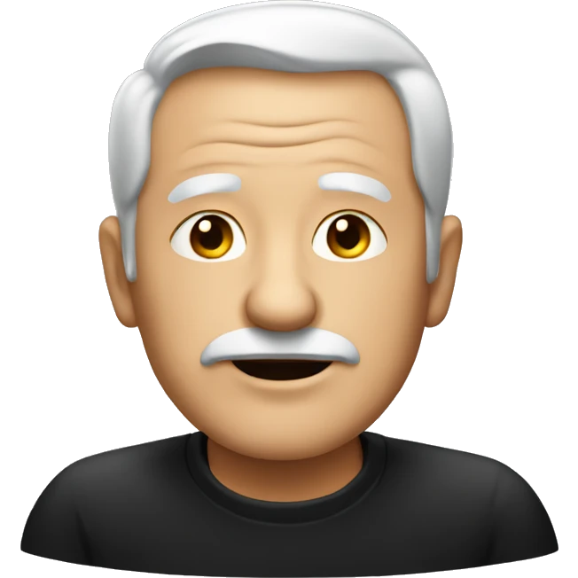 old man in black shirt emoji