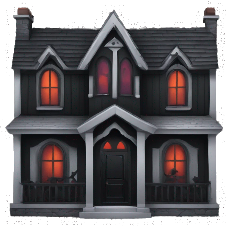 Goth vampire house black emoji