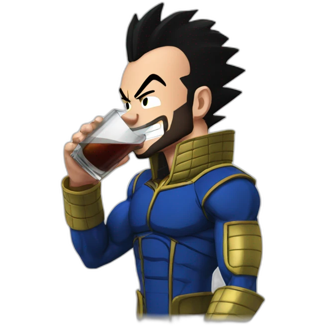 vegeta drinking hennesy emoji