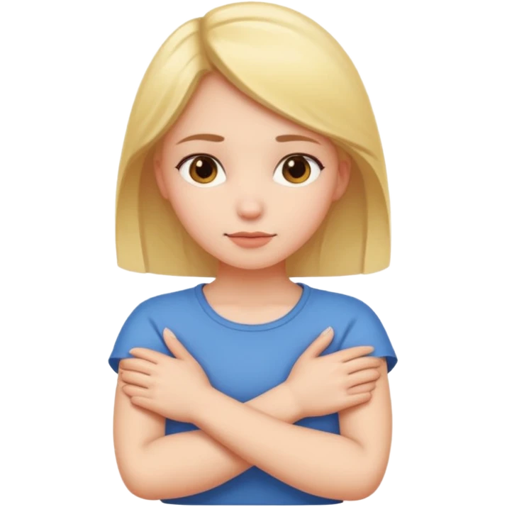 arms crossed around neck girl emoji  emoji